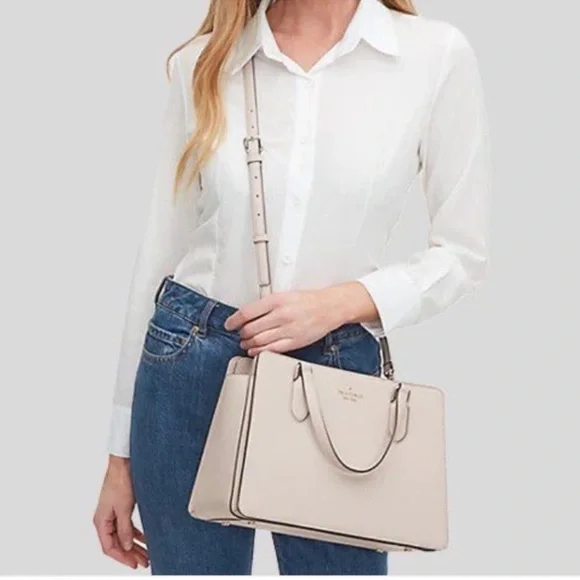 Kate Spade Light Pink Satchel like new - Picture 3 of 12